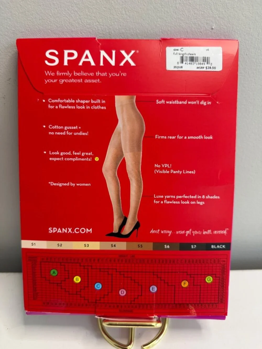 Spanx Firm Believer Sheers 20 Denier Leg Size C Shade S4 Comfortable Shaper